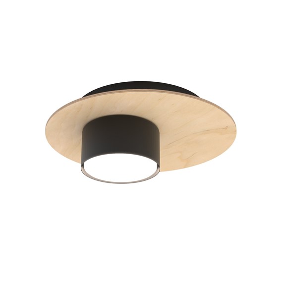 Lampa Sufitowa PIXO 1 WOOD Czarny/Dąb