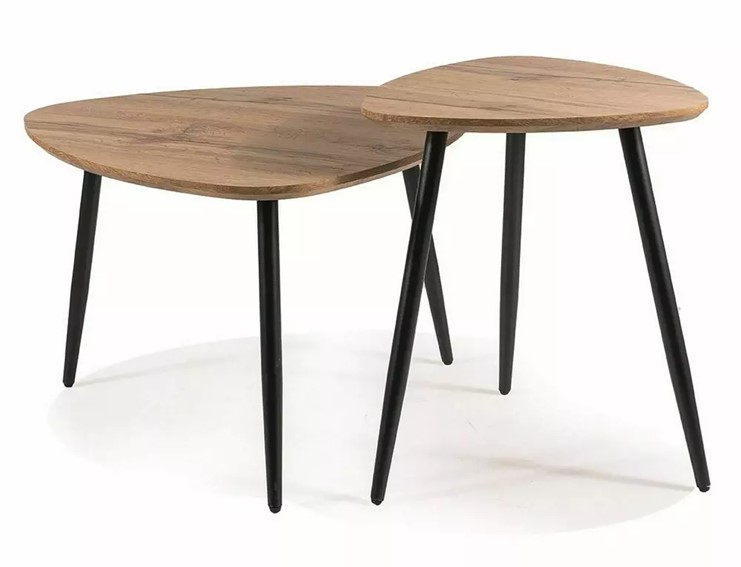 Zestaw ław TWIN 40/60 Czarny/Dąb Artisan