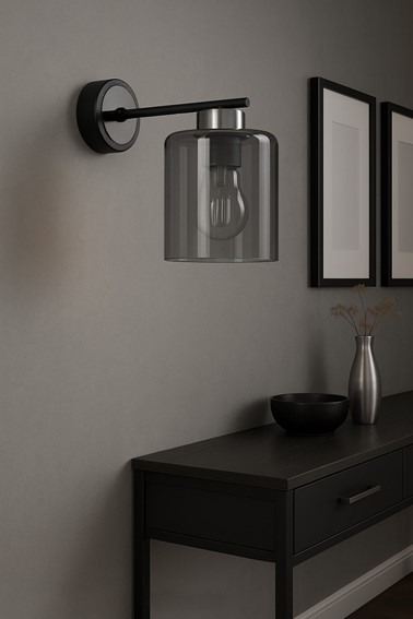 Kinkiet LUNA K-5528 Czarny/Grafitowy/Srebrny