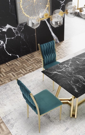 Stół KONAMI 160x90 Czarny/Złoty