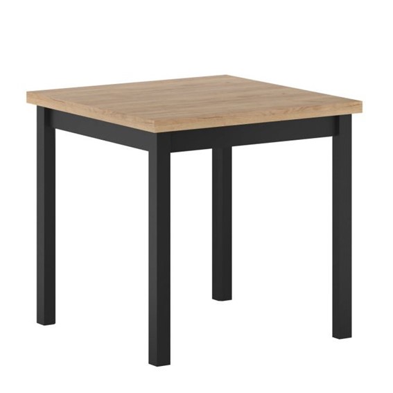 Stół ST25-FX 80x80 Dąb Złoty Craft/Czarny