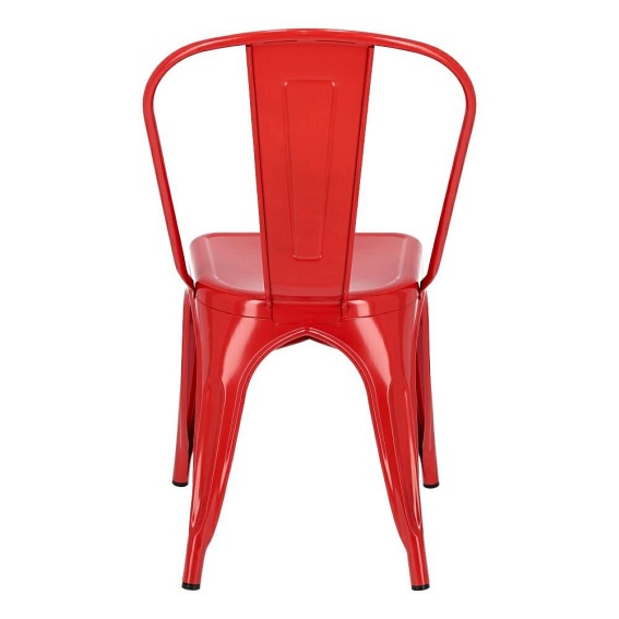 Krzesło PARIS Inspirowane Tolix Czerwony