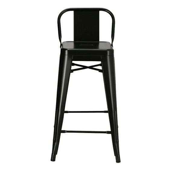 Hoker PARIS BACK short 66cm czarny insp. Tolix