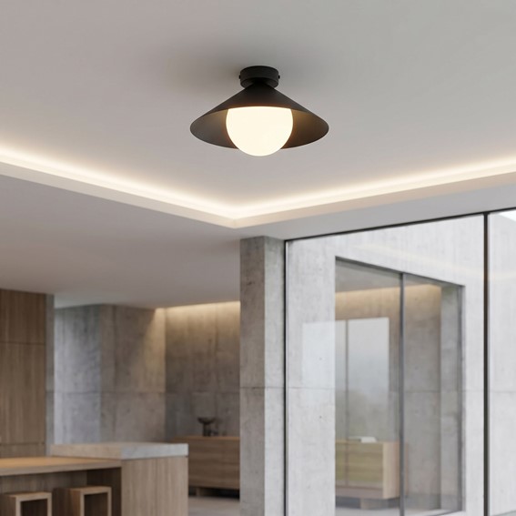 Lampa Sufitowa MONO 1S Czarny/Opal