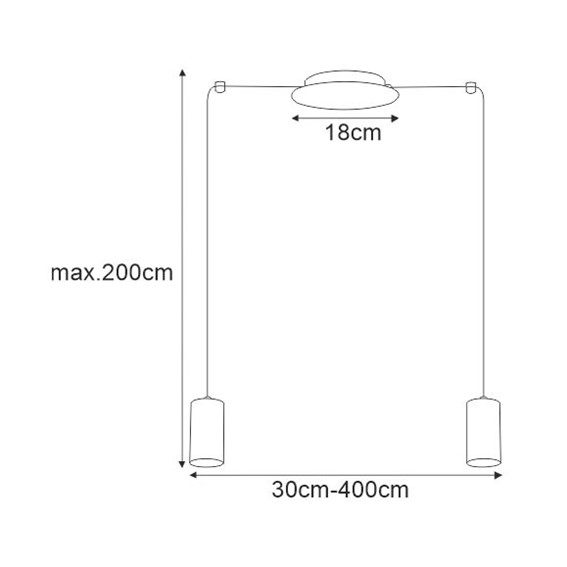 Lampa Wisząca PUERTO K-4896 Czarny
