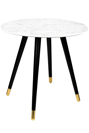 Stół Padrino 90x90x76 Biały/Czarny