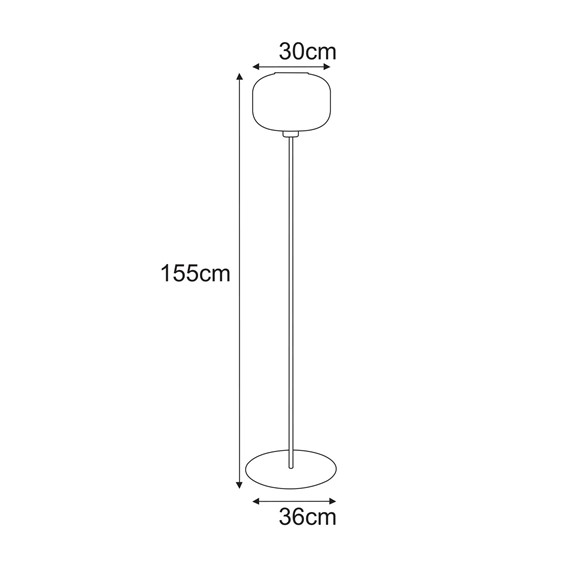 Lampa Podłogowa CLARK K-5655 Bursztynowy/Czarny