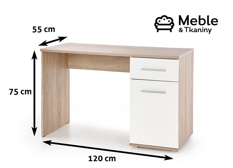 Biurko LIMA B-1 Dąb Sonoma/Biały