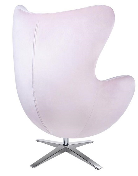 Fotel EGG Szeroki Velvet Jasny Różowy