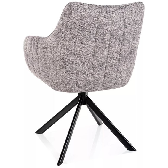Krzesło AZALIA LEO Jasny Szary/Czarny Mat