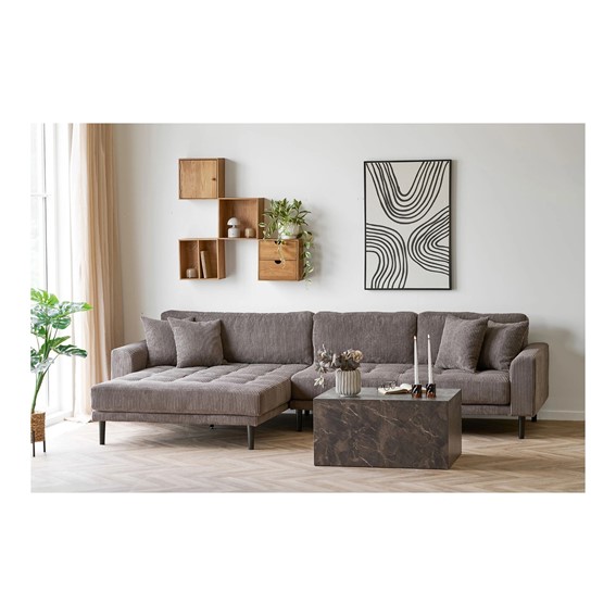 Stolik Kawowy PRAGUE 60x80cm Brązowy Marmur