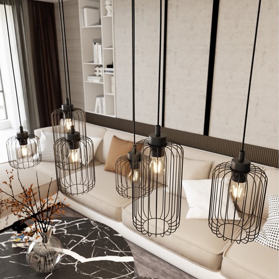 Lampa Wisząca VANDER 6 Czarny