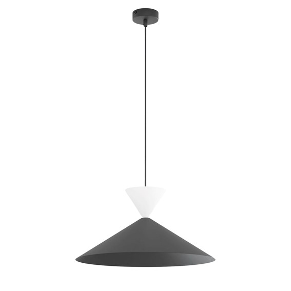 Lampa Wisząca RALF 1M Czarny/Biały