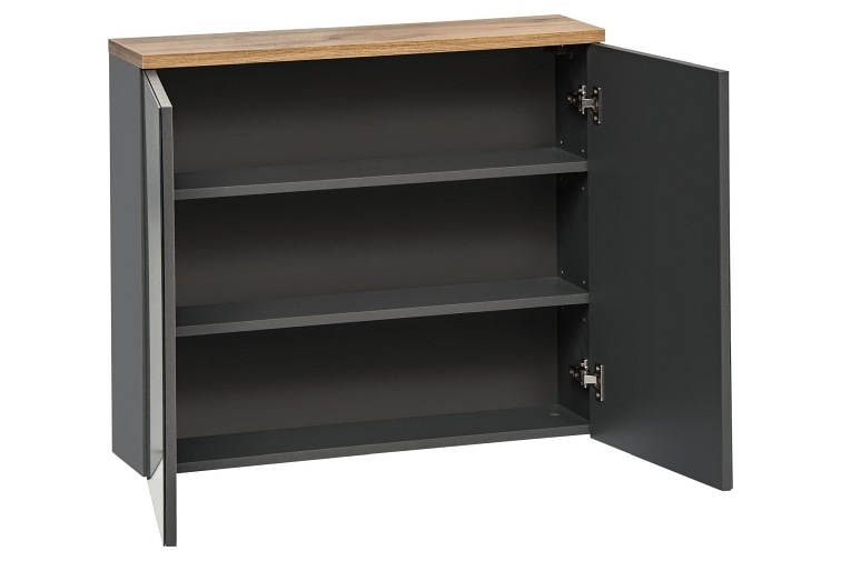 Szafka z Lustrem 2D BALI GRAFIT 841 20x80x70 Czarny