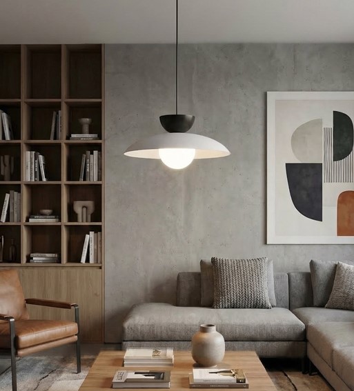 Lampa Wisząca MULAN 1 Szary/Czarny