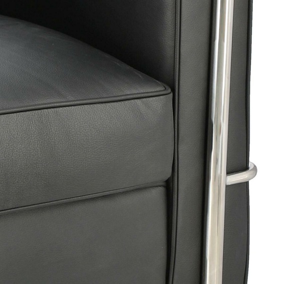 Fotel Kubik 68x75x67 Czarna Skóra