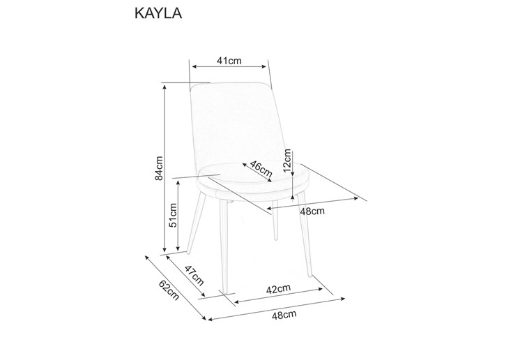 Krzesło KAYLA Velvet Czarny/Beż Bluvel 28