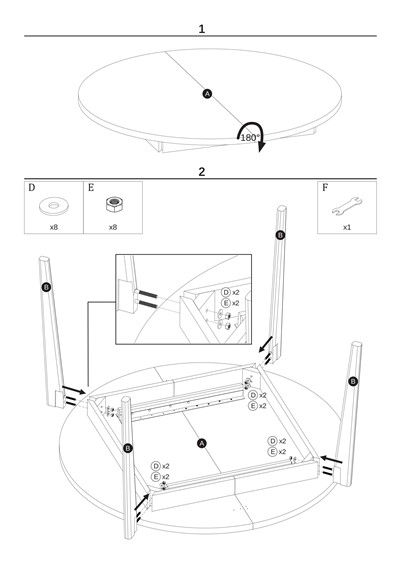 Stół Rozkładany MAGNUS (120-200)x200 Dąb Naturalny