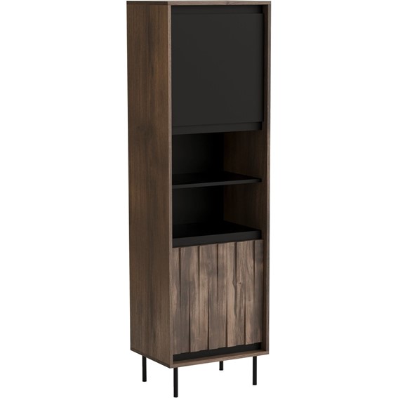 Witryna SWING W-1 Orzech/Czarny