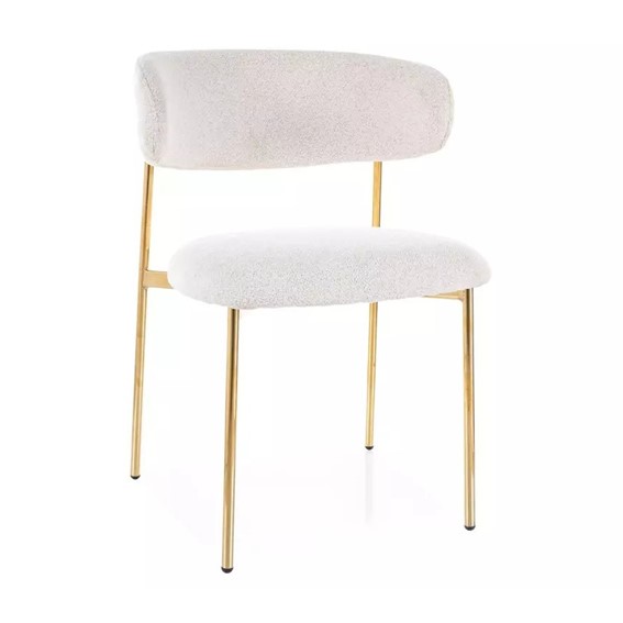 Krzesło ELTON Raven Beżowy/Złoty