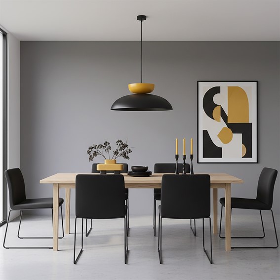 Lampa Wisząca MEGA 1 Czarny/Pomarańczowy