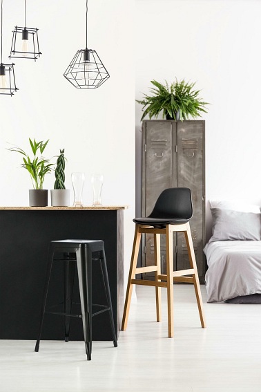 Hoker PARIS 75cm. Czarny insp. Tolix