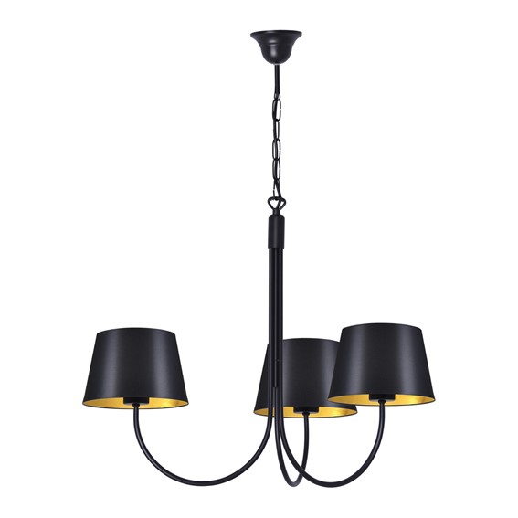 Lampa Wisząca SASTO K-4335 Czarny/Złoty