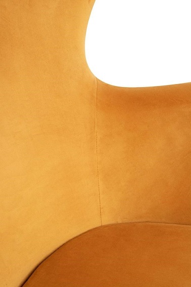Fotel EGG Szeroki Velvet Musztardowy