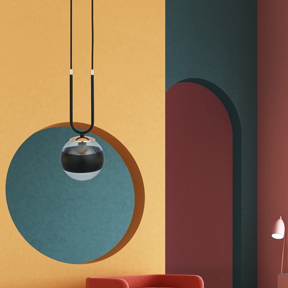 Lampa Wisząca GLAM 1 STRIPE Czarny