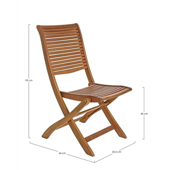 Krzesło Ogrodowe Składane NOEMI Naturalny