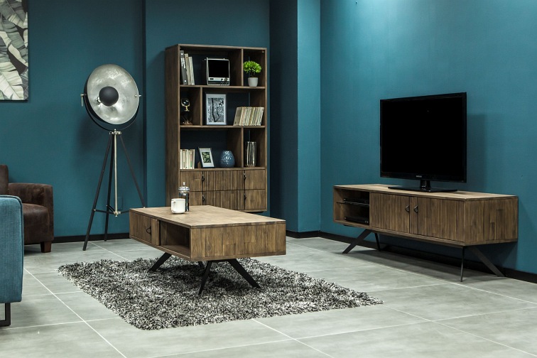 Ława Massa L06 60x120x45 Czarny/Brązowy