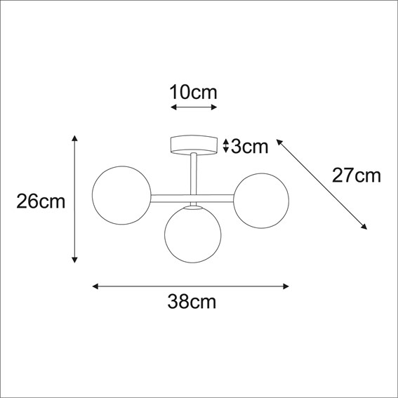 Lampa Sufitowa LEMO K-5845 Beż/Biały/Bursztynowy