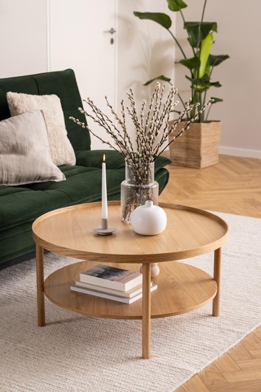 Stolik Kawowy BANBURY Fi80cm Dąb