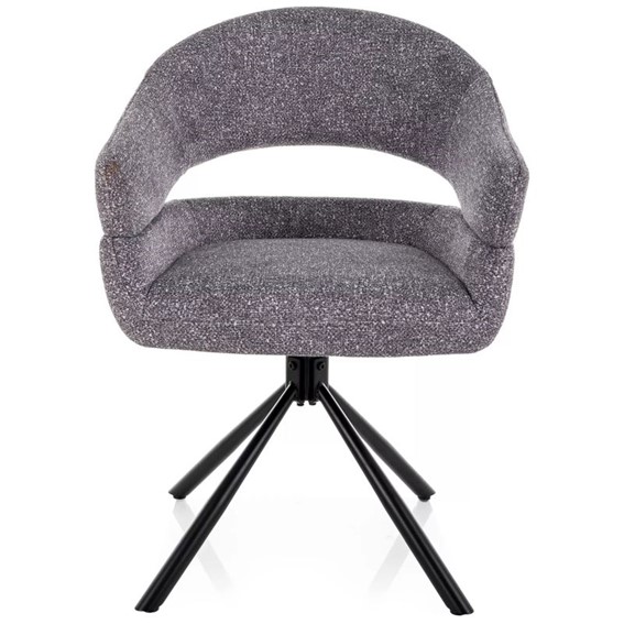 Krzesło BORGO LEO Szary/Czarny Mat
