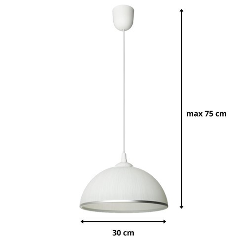 Lampa Wisząca MARGARET F Biały/Srebrny