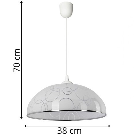 Lampa Wisząca SIMI D Biały/Chrom