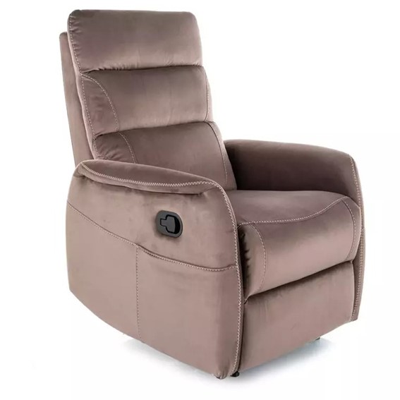 Fotel Rozkładany SOLON M Velvet Cappuccino/Czarny