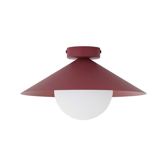 Lampa Sufitowa MONO 1S Burgundowy/Opal