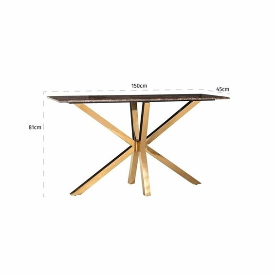 Konsola CONRAD Złoty/Brązowy