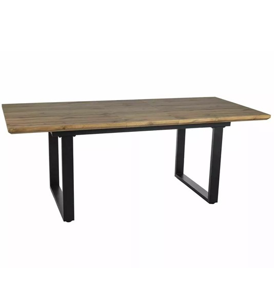 Stół UMBERTO II (160-240)x90 Czarny/Dąb Artisan