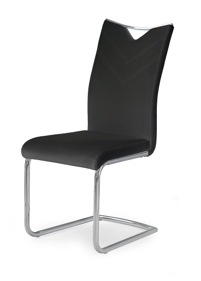 Krzesło K224 Chrom/Czarny Ekoskóra