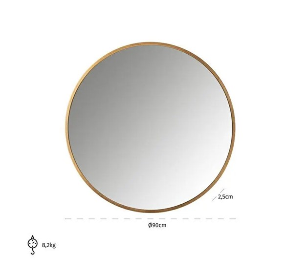 Lustro Ścienne MAESA 90 Złoty