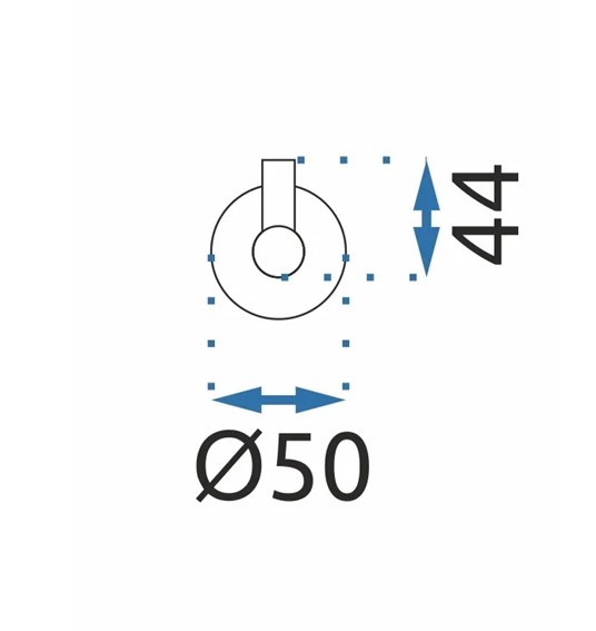 Wieszak Łazienkowy Pojedyńczy MIST 03 Złoty