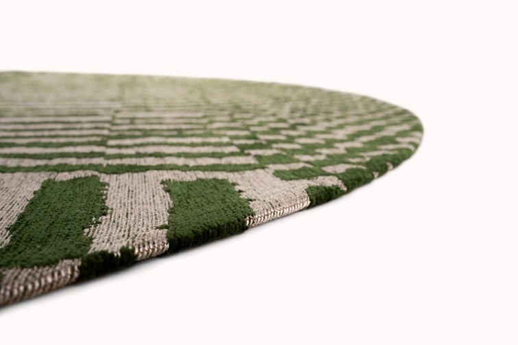 Dywan BERBER Oasis Round 9650 240x240 cm Szary/Zielony