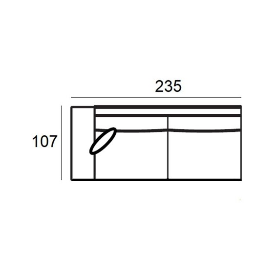 Sofa Narożna PASHA R Popielaty