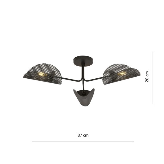 Lampa Sufitowa GOMEZ 3 Czarny