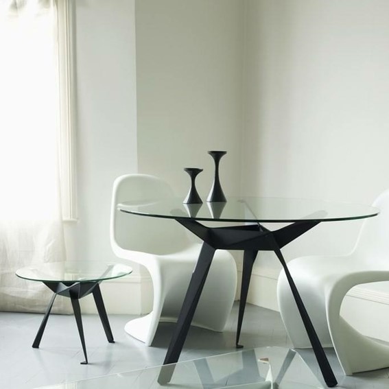 Stół TROY Fi90cm Czarny