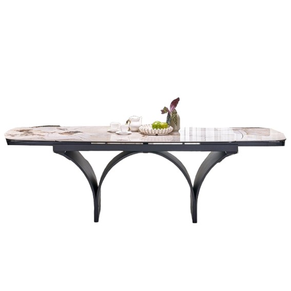 Stół ALTER Beżowy Marmur/Czarny