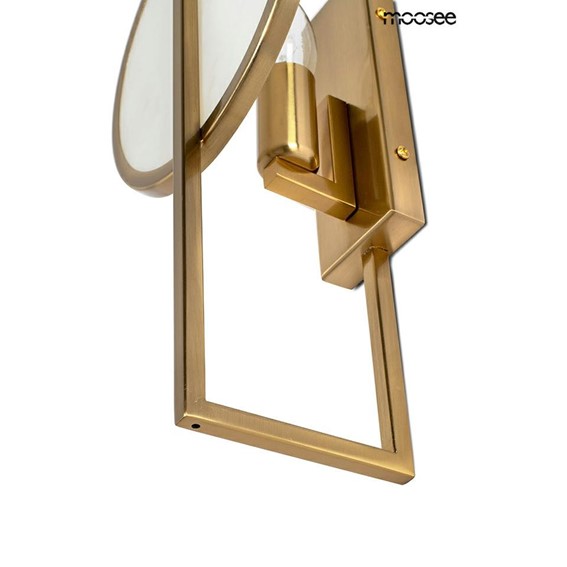 Lampa Ścienna TROYA Złoty/Biały