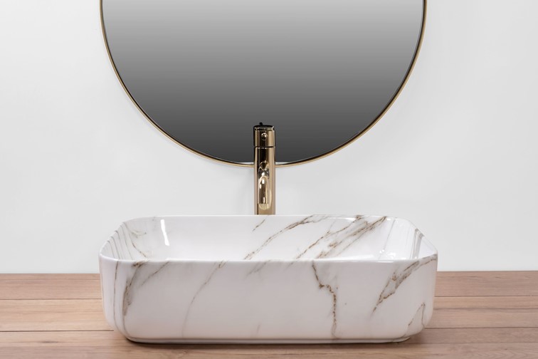 Umywalka Nablatowa DEMI AIAX SHINY Biały